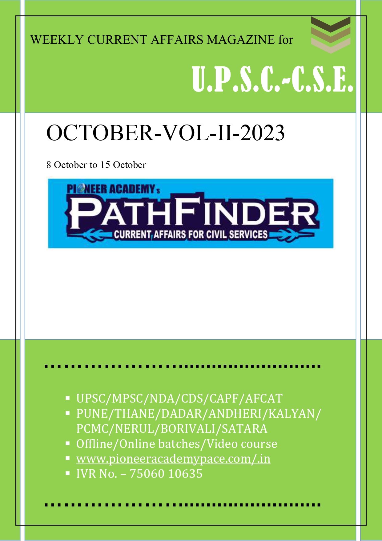 OCTOBER -VOL II- 2023